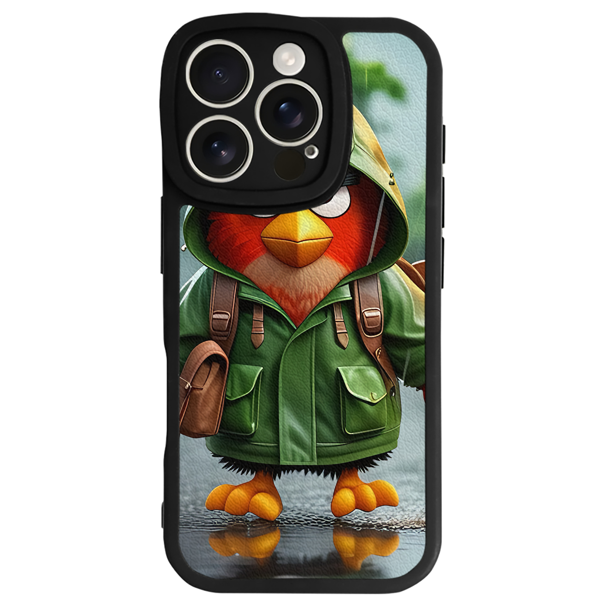 （画像用） Angry Birds アングリーバード 【iPhone 16シリーズ対応】シリコンスマホケース（レザー調） 材質：シリコン